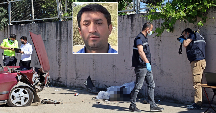 Kaldırımda gelen ölüm kameraya yansıdı