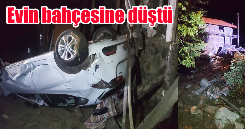Yoldan çıkan otomobil takla attı: 1 ölü, 2 yaralı