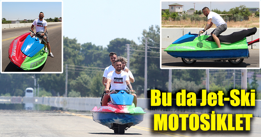 Antalyalı çılgın emlakçı, bu kez modifiye ettiği jet ski ile karada hız yaptı