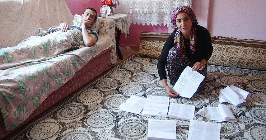 Felçli eşine maaş bağlatmak için gitti, eşinin üzerine açılan 3 şirket olduğunu öğrendi