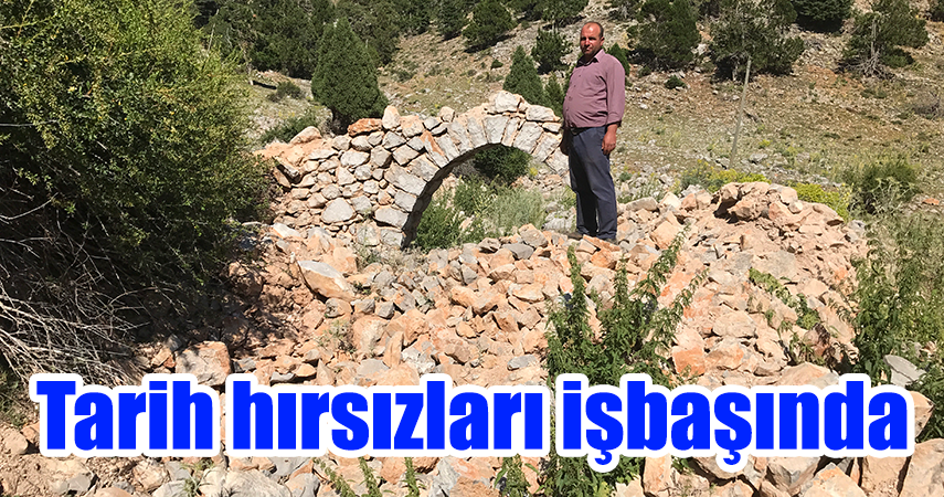 Tarihi Nodar Han ve hana ait kemerli kuyu define avcıları tarafından talan edildi