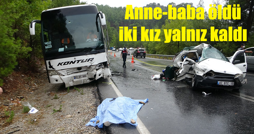 Eve dönüş yolu 2 kızı anne ve babasından ayırdı