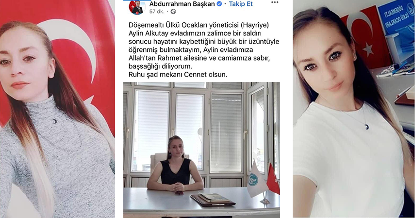 Antalya'da kadın cinayeti Ülkü Ocaklarını yasa boğdu