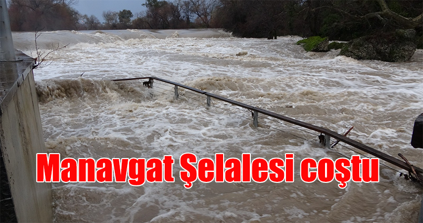 Manavgat Şelalesi'nin çevresinde bulunan seyir terasları sular altında kaldı